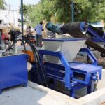 Automatic 4 Cavity Fly Ash Brick Machine With belt Conveyor Manufacturer in Salem - SB Engineering