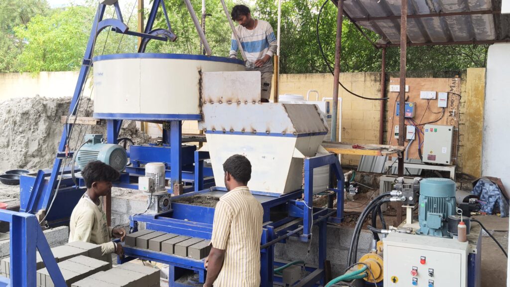 6 Cavity Fly Ash Brick Machine Automatic With ladder Auto Feedar – SB Engineering Salem