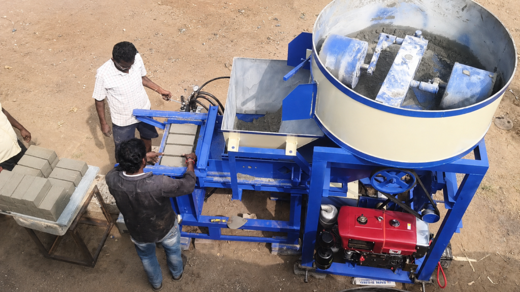 4 Cavity Fly Ash Brick Machine Diesel Engine (2) Manufacturer in Salem - SB Engineering